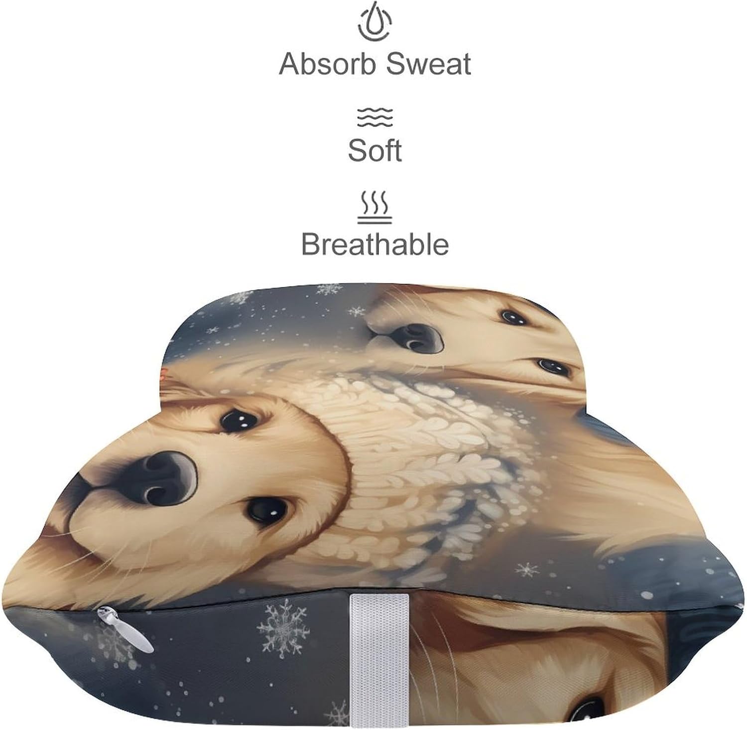 Retriever Dog 2 Pack Car Neck Pillow Car Headrest Soft Car Pillow for Most Cars