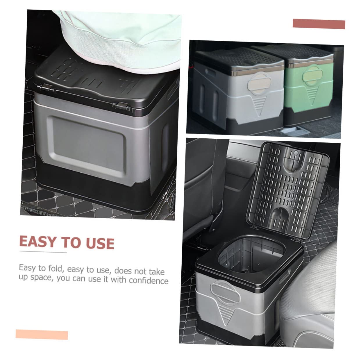 Mikinona Tragbare Faltbare Toilette aus Pp mit Tragkraft Mobile Campingtoilette für Notfälle und Outdoor Einsätze Platzsparend und Robust für Unterwegs