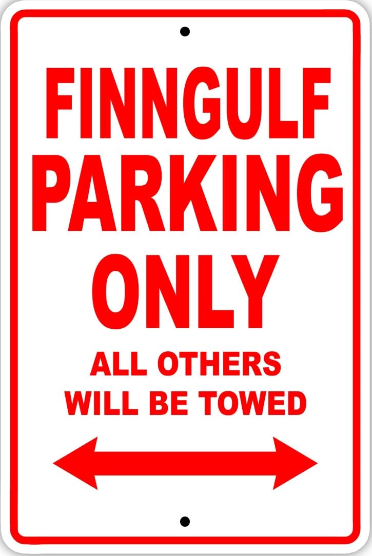 Finngulf Parking Only Boat Ship Decor Novelty Notice Metal Sign