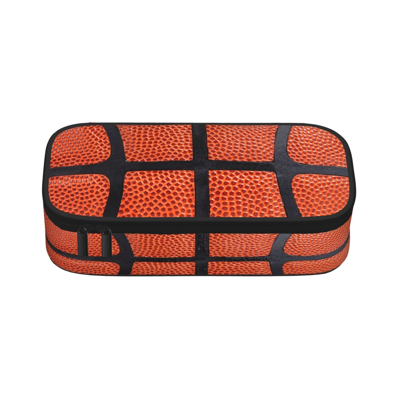 PAUSEBOLL Basketball Pencil Case for Boys and Kids Cute Pen Box Pouch Large pencil bag with Double Zipper, Portable Pencil Pouch for School Office Supplies