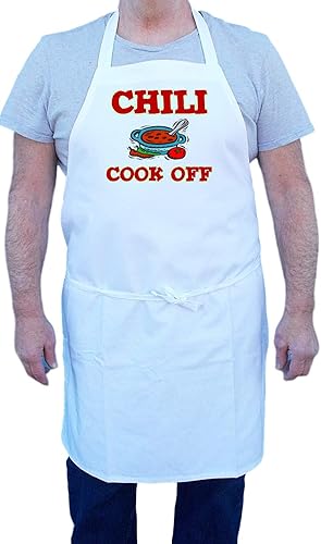Miniatura 2 de Delantales para cocinar con chile para cocinar en la cocina, blanco, talla única, Blanco