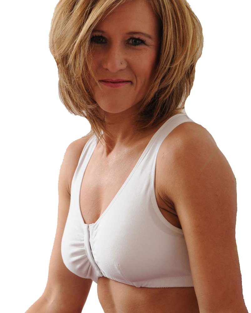 Mastectomy Bra Leisure Size XL-C/D Beige - Front Closure Post-Surgical Comfort Bra