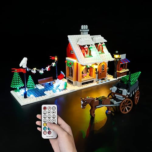Kit de luces LED compatible con Lego 10216, kit de iluminación de construcción para (Creator Holiday Bakery). (Solo kit de luz Led) (versión RC)