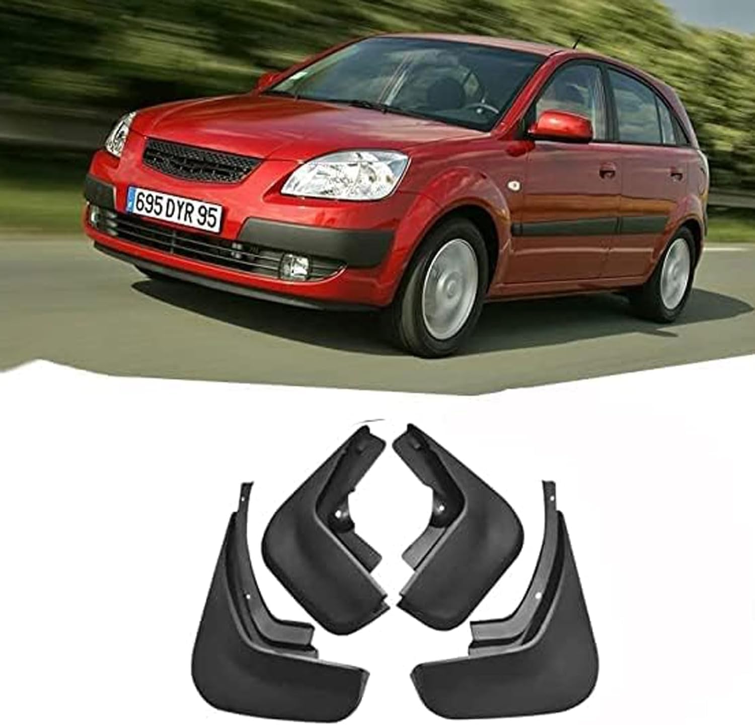 Bavettes KIA Rio 2006-2011 garde-boue sans perçage pour éviter la rouille - 7