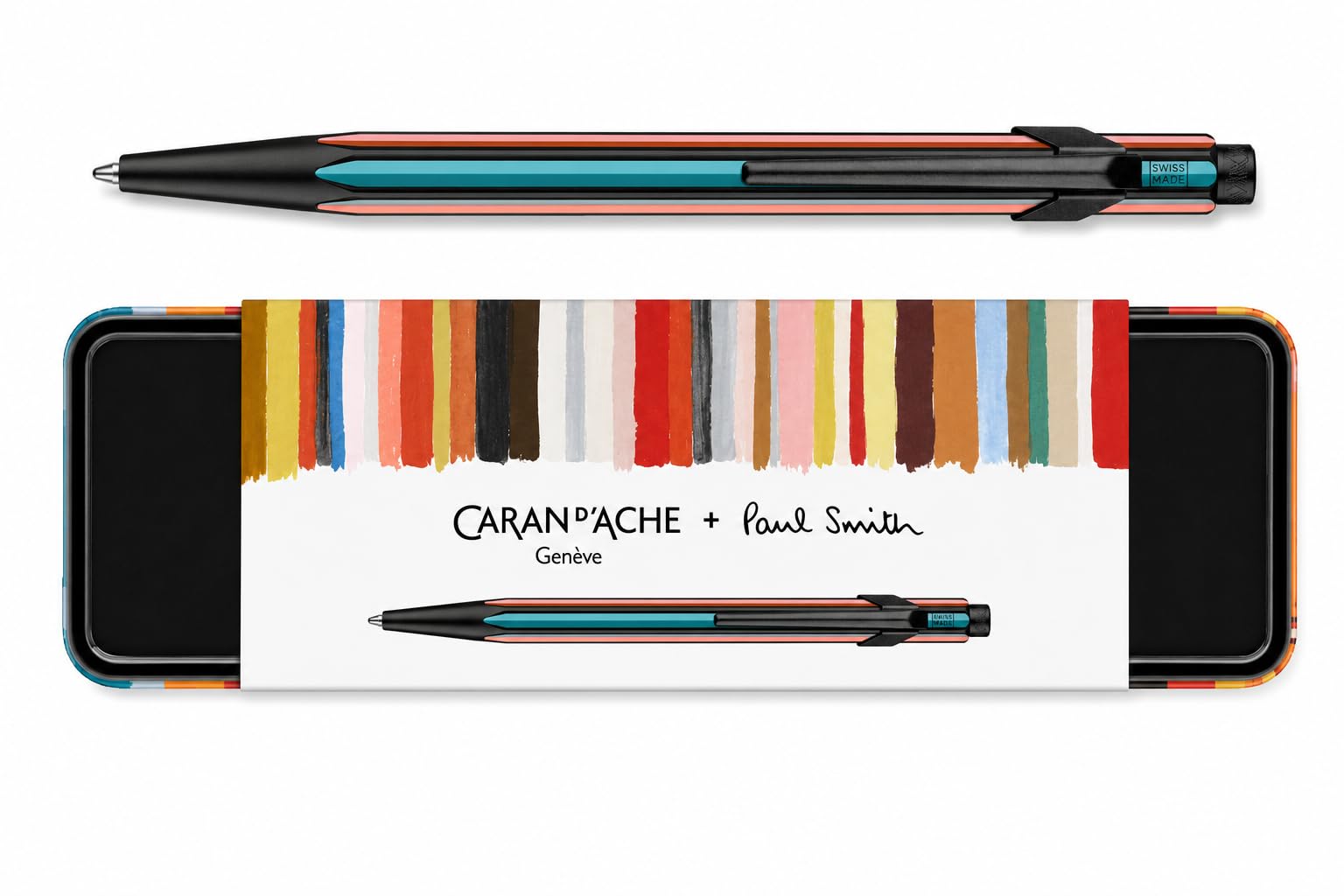 Caran d'Ache Kugelschreiber 849 Paul Smith Schwarz, 1 Stück (1er Pack)