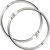 OWLKELA 2 Inch Loose Leaf Binder Rings, 30 Pack Nickel-Plated Metal Key Rings for Index Cards, School, Office & Home Organization