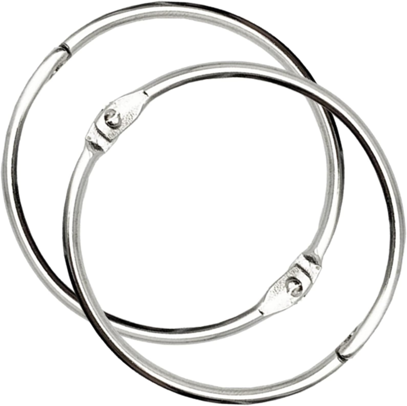 OWLKELA 2 Inch 30 Pack Loose Leaf Binder Rings, Keychain Key Ring with Metal Nickel Plated for Index Cards, Ideal for School, Home, or Office