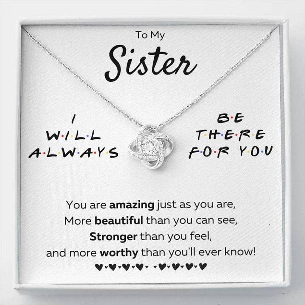 FABUNORA 925 Sterling Silver chain Pendant & Love Knot Necklace Unique Gift Set For Sister, Necklace For Women With Message Card, White gold Finish (B0CK5PZLW5) Amazon Price History, Amazon Price Tracker