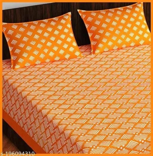 BedZone Double Bed bedsheet Pure Cotton Jaipuri Cotton Double Bed King Size Bed Sheet with 2
