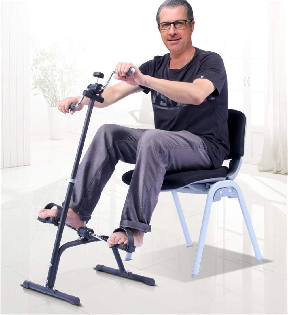 Ejercitador de pedales,Bicicleta estática estacionaria,Máquina de ejercicios para interiores con resistencia ajustable para brazos y piernas,Equipo de rehabilitación de accidentes cerebrovasculares Fi
