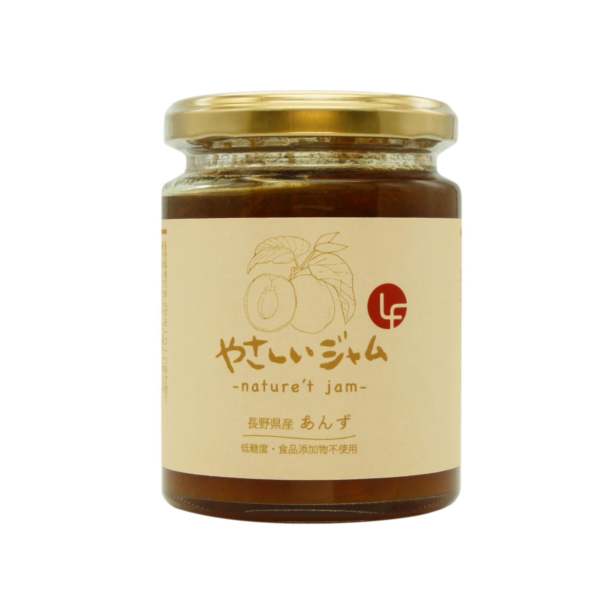 【52%OFF】【829円】 エルエフ 国産 砂糖不使用 無添加 やさしいジャム あんず 240g