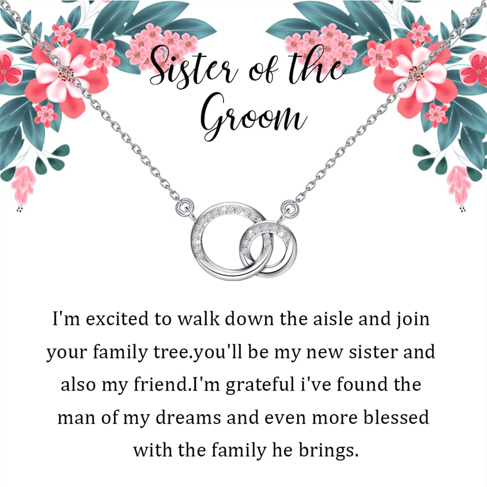 TGBJE Sister Of The Groom Gifts Sister Of The Groom Necklace Future Sister Of The Groom Gift Wedding Party Gift Step Sister Gift