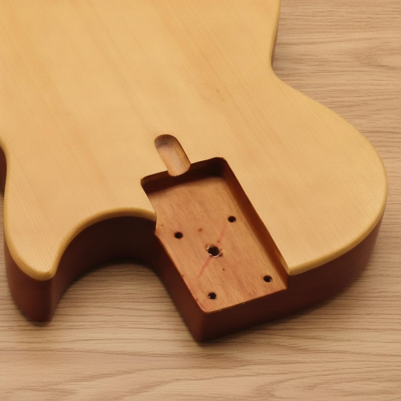 Acoustic Gitarre Rohling Spruce Decke Tonholz Musik mit Vorgefräster Elektronik Kammer Und Montagepunkten für DIY Bau Reparatur Werkstattprojekt Heimwerker
