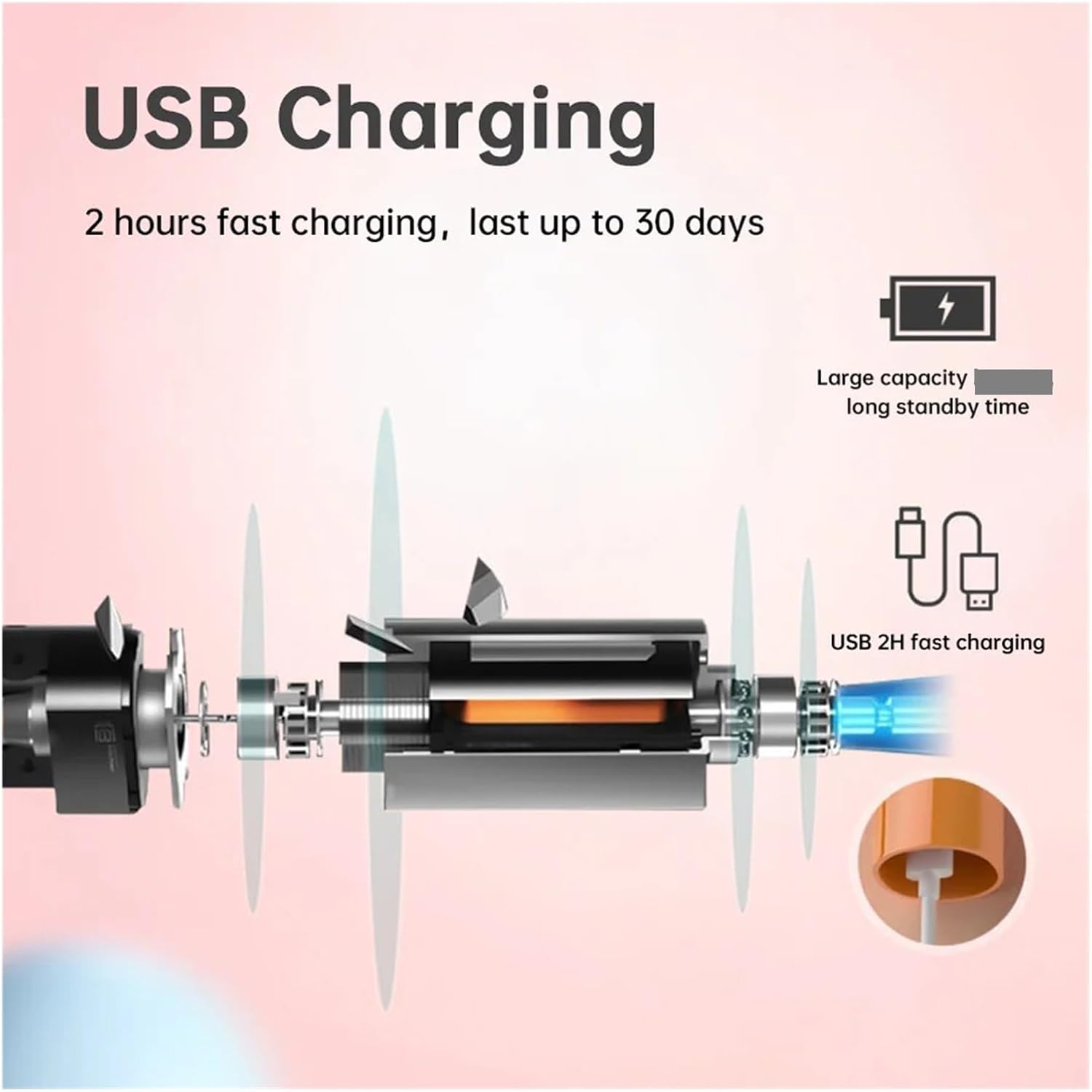 Fit for Smart Ultrasonic Electric Toothbrush - Lasting Wireless Rechargeable Oral Cleaning Solution(H)