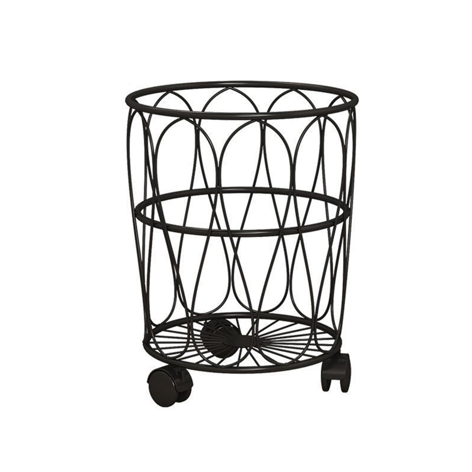 Tuoyibo Black Clothes Dirty Clothes Basket, Iron Art Storage Basket, Household Storage Basket, Bathroom Laundry Lou