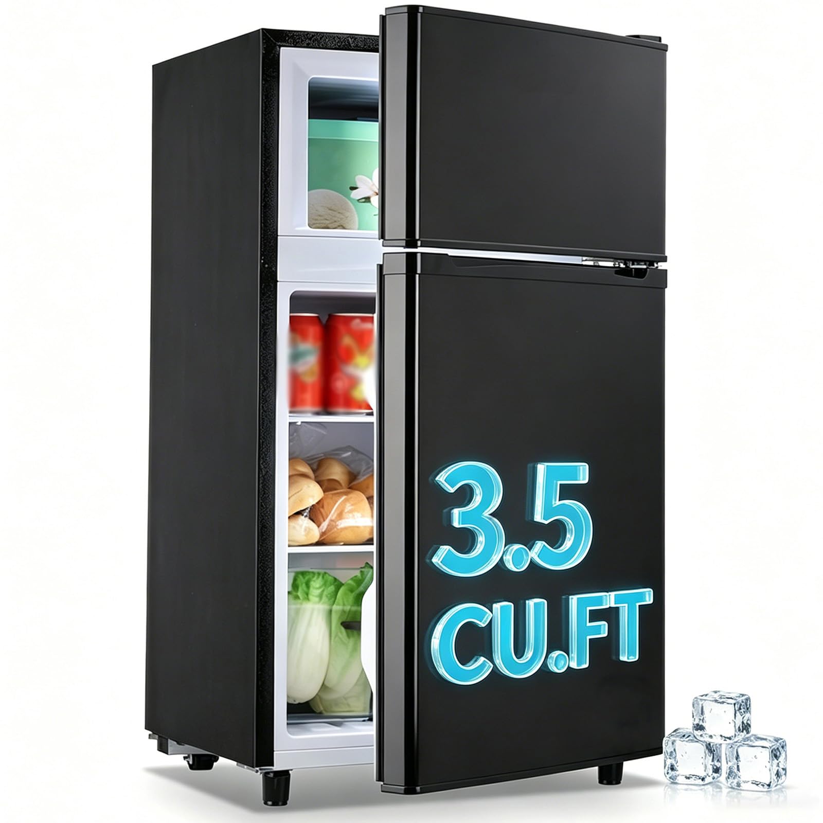 WANAI NB-100AFRIDGE 3.5 cu ft Compact Freezer Black