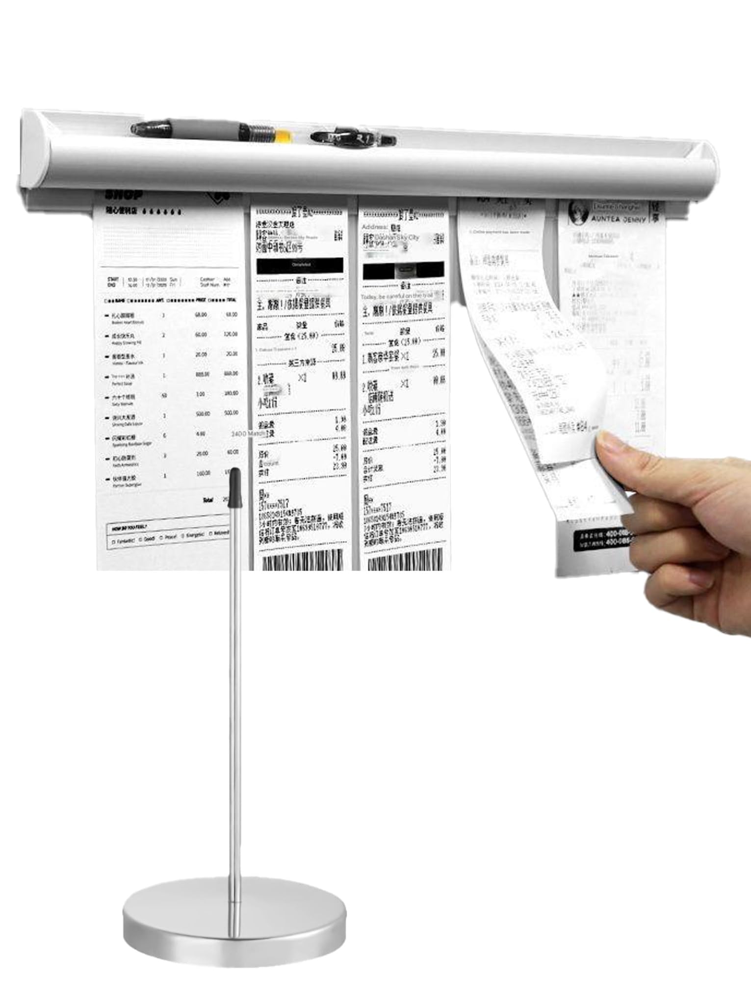 Tickethalter, Quittungshalter, Selbstklebender Bonhalter for Restaurantbestellungen – kein Bohren erforderlich verschiedene Größen(60cm/23.6in)