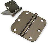 Vista 12 de Haidms Paquete de 30 Bisagras de Puerta Negras Mate Sin Chirridos de 3.5 Pulgadas, Bisagras de Puerta Interior Redondeadas con Esquina de Radio