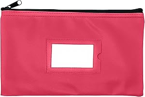 Durable Pink Money Bag for Cash and Coins