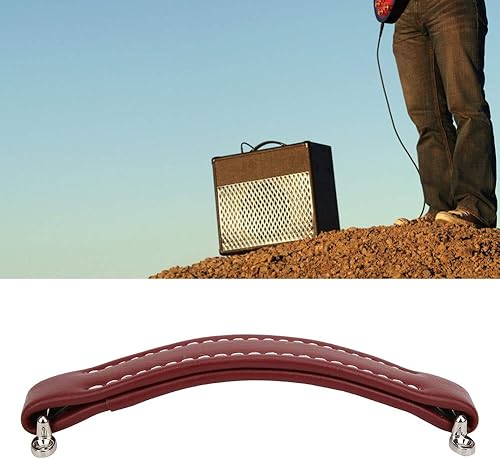 Miniatura 5 de LIULDASHUN Mango de amplificador de cuero, mango de amplificador de guitarra, mango de altavoz de guitarra en relieve con textura rugosa para