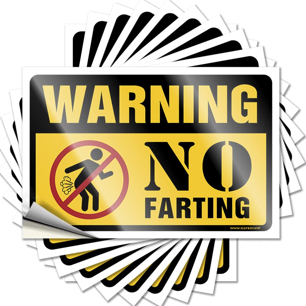 Girly Bathroom Decor Lettering Sticker - Great Girl Bottle No Farting Warning(8X12CM)