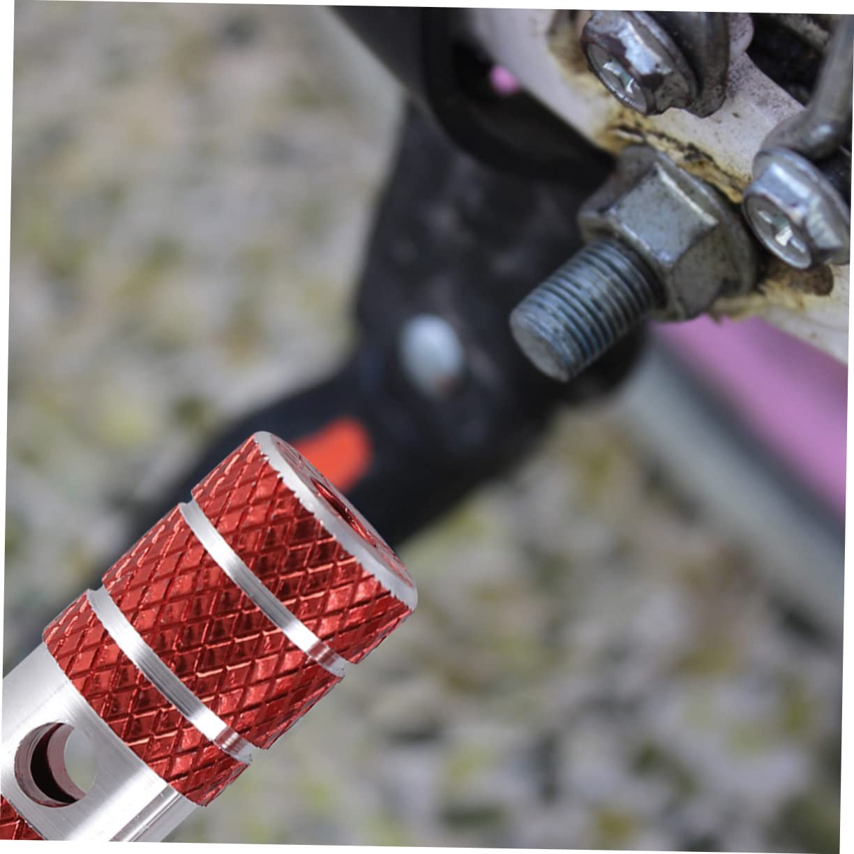 FOYTOKI 2 Pair Aluminum Alloy Bike Cylinder Seat Axle Pegs 9.5mm 10mm Fit Easy Install for Mountain Bike