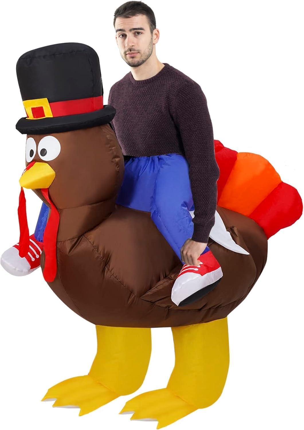 Abakuku Thanksgiving Inflatable Costumes,Inflatable Turkey Costume - Thanksgiving Party Funny Turkey Suits Blow up