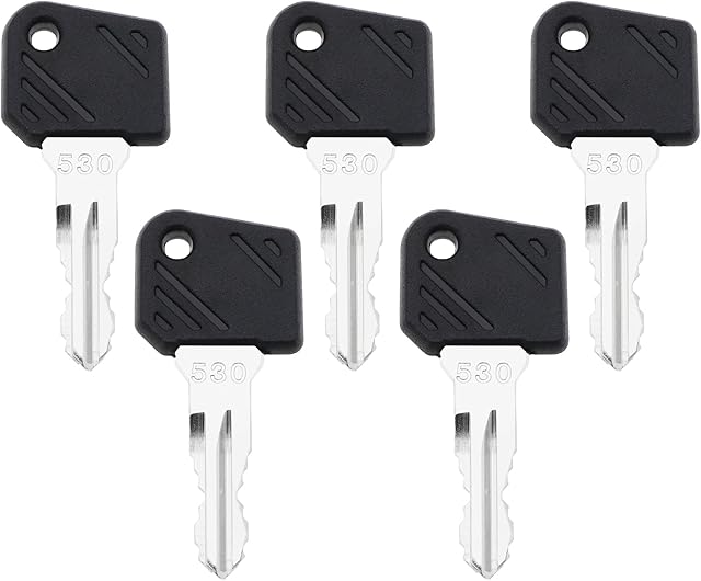 5PCS 530 Ignition Starter Keys Compatible with Heli Forklift Compatible with Linde Forklift Heavy Equipment Replacement Keys