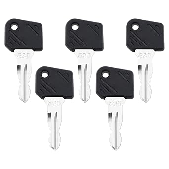 SING F LTD 5PCS 530 Ignition Starter Keys Compatible with Heli Forklift Compatible with Linde Forklift Heavy Equipment Replacement Keys