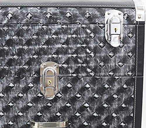 BYCDD Trolley Kosmetikkoffer Schminkkoffer, Tragbarer Reisen Multikoffer Etagenkoffer 2-Schicht-Make-up Koffer Beauty… – Bild 5