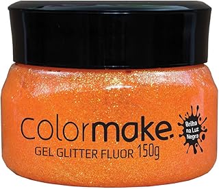 Gel Glitter Fluor Laranja 150G, Colormake