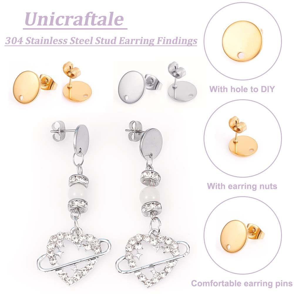Kit fai da te per orecchini a bottone da 15 mm, 25 paia più una gamma di misure di kit di ricarica / Crea i tuoi orecchini a bottone / Venditore con