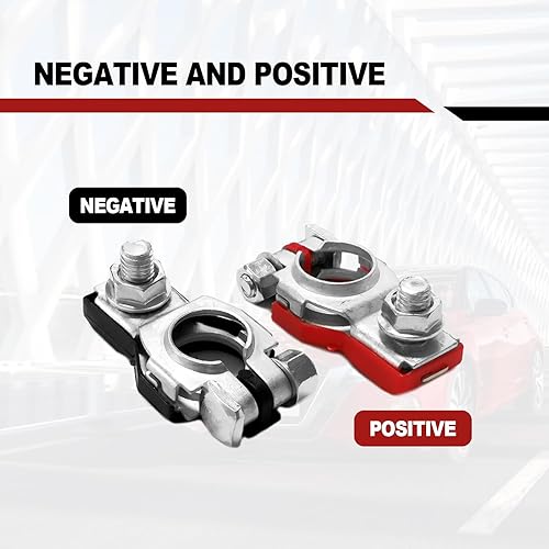 Miniatura 5 de Conectores de terminal de batería, compatibles con Nissan, Altima, Maxima, Rouge, Sentra, Murano, 243407F000/24340-7F000 y 243407F001, conjuntos de