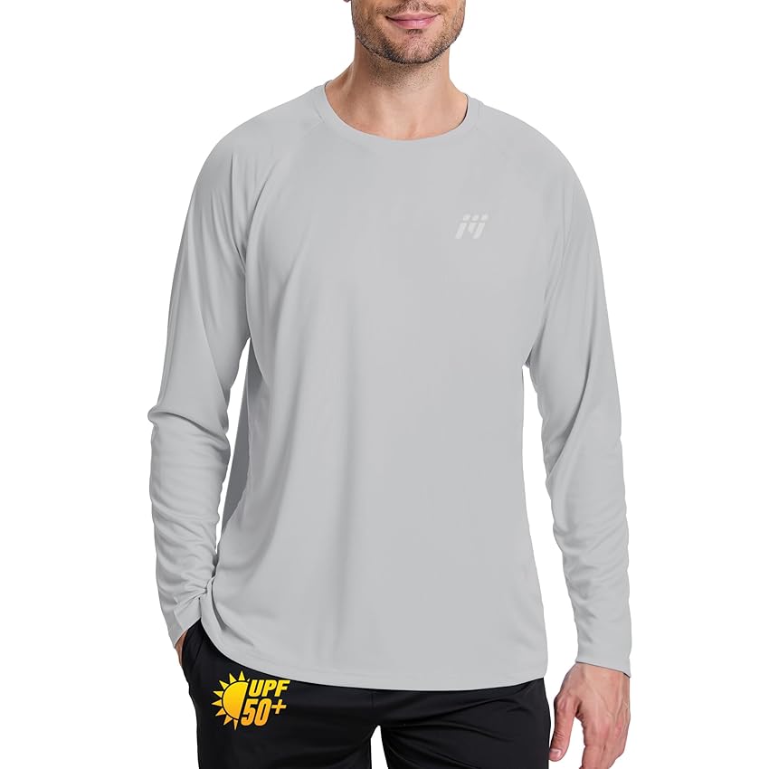MEETWEE Rashguard Uomo,Maglietta UPF 50+ Protezione UV,Asciugatura Rapida e Traspirante per Surf,Nuoto,Corsa e attività Outdoor