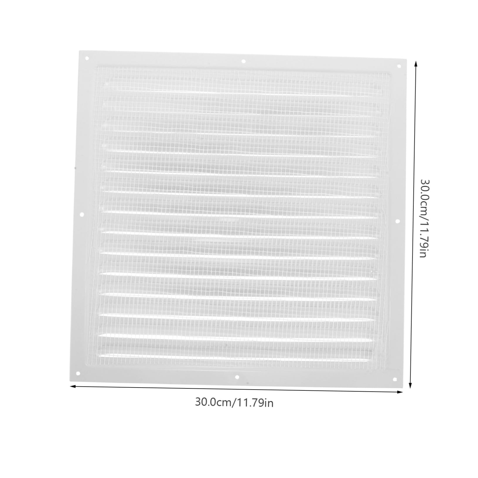 Griglia di Sfiato a Parete in Lega di Alluminio 300x300 2 Pezzi | Pareti Esterne, Design a Feritoie, Copertura Bianca Struttura a Griglia