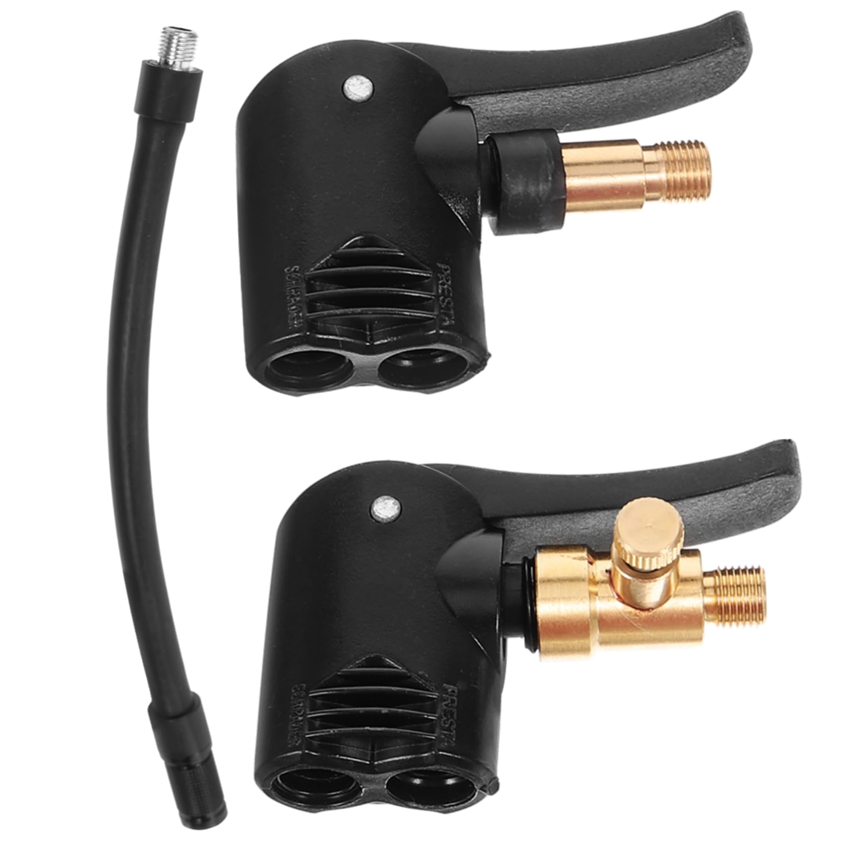 BESTonZON Ventiladapter Für Reifenfüller Universeller Luftpumpenanschluss Für Auto Und Motorrad Mit Schwarzem Schlauch Schnell Und Einfach Zu Befestigen
