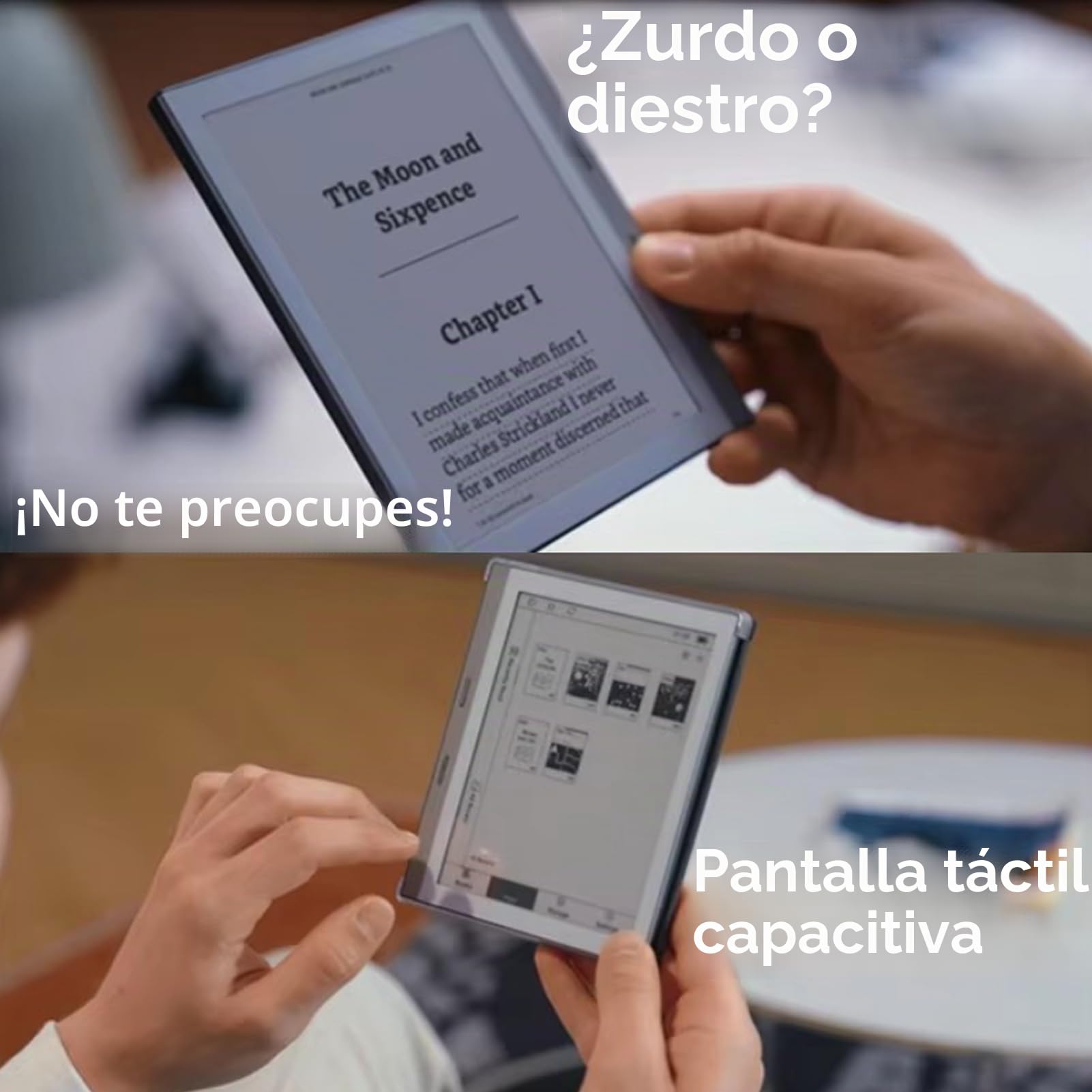 E Reader, Lector de Libros Electrónicos con Pantalla Táctil HD de 5.76 con WiFi y Bluetooth, 1 GB RAM 32GB ROM 198ppi E Tinta Tableta con Micro Storage Card Slot, para Android