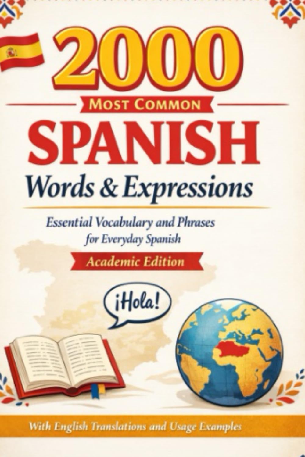 2000 Most Common Spanish Words & Expressions, Easy spanish No complicated rules: Learn spanish in 3 months, spanish phrases book, best spanish book for beginners, Most 2000 used phrases in spanish