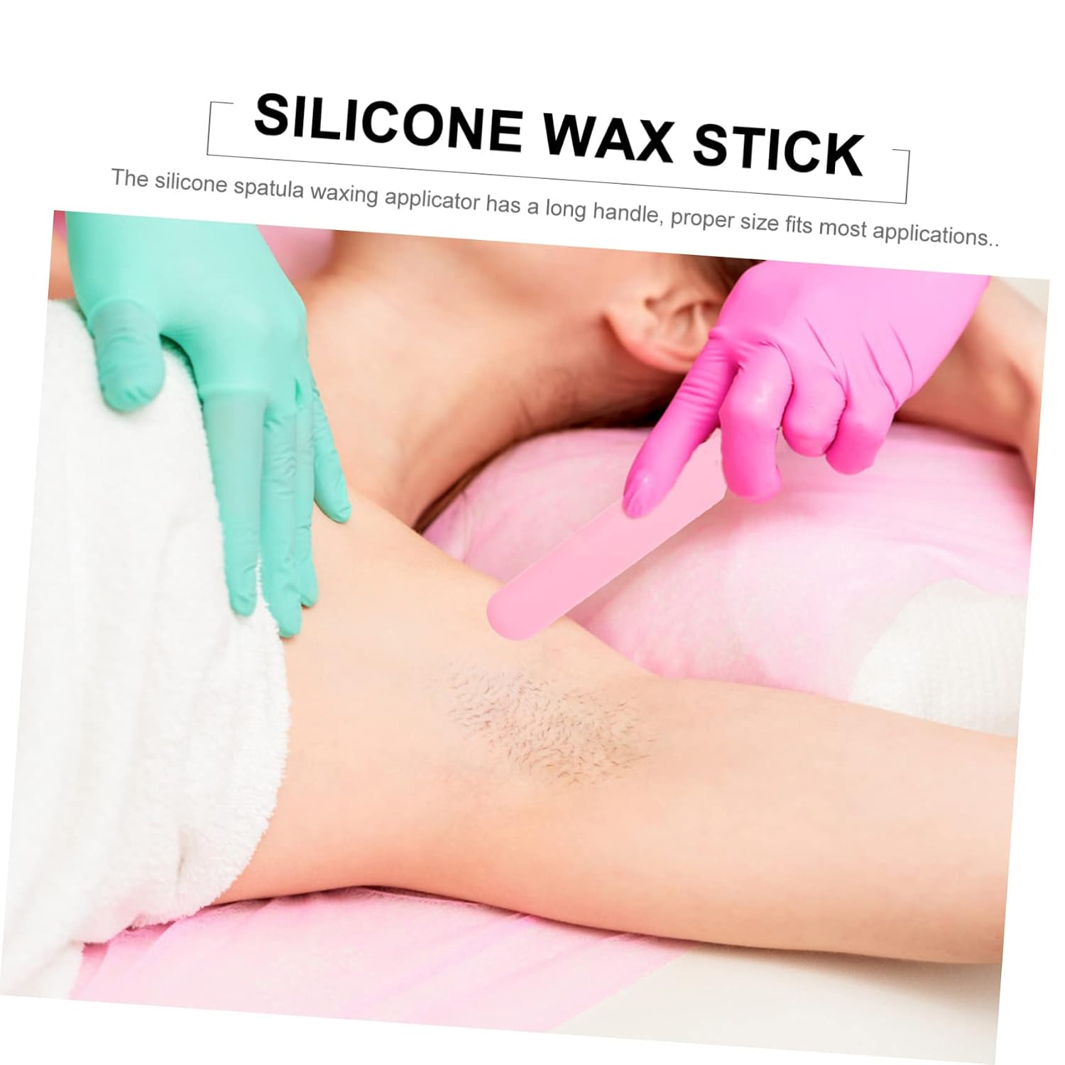 3pcs Silicone Wax Applicator Sticks for Hair Removal Non-stick Wax Spatulas for Facial Hair Women Removal Tool Long Handle