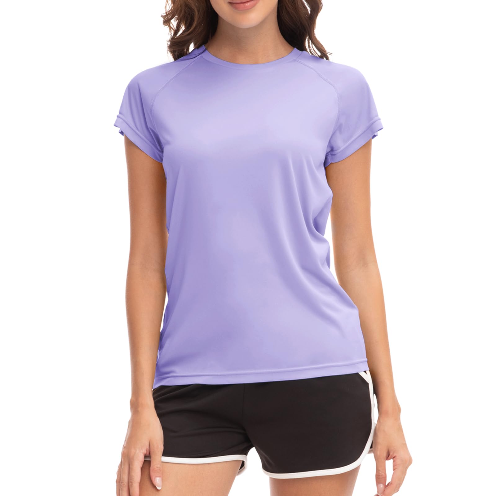 MEETWEE kurz & Lang Damen Surf Shirt Rash Guard UV Shirts Schwimmen Tankini UPF 50+ Kurzarm Badeshirt Bademode Shirt