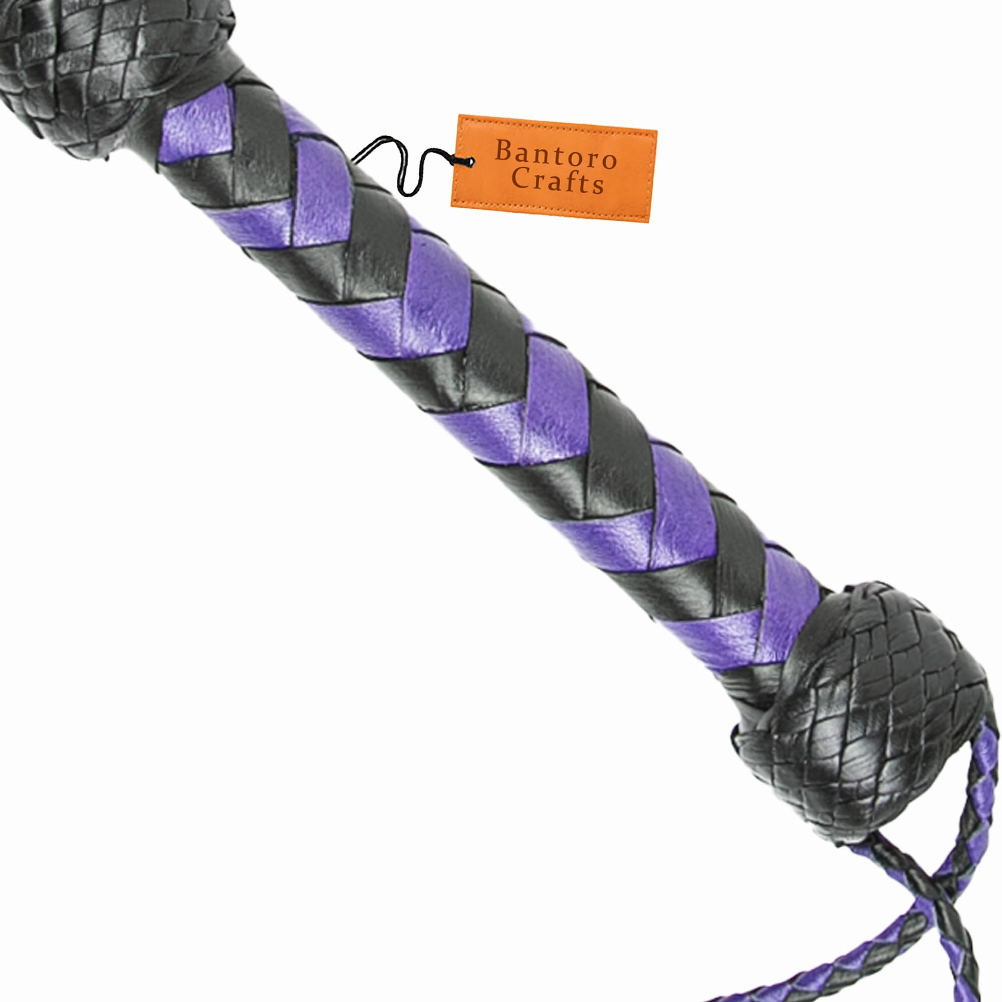 30 chutes en cuir de qualité supérieure pour bondage BDSM et impact érotique fouet violet et noir Thuddy Flogger