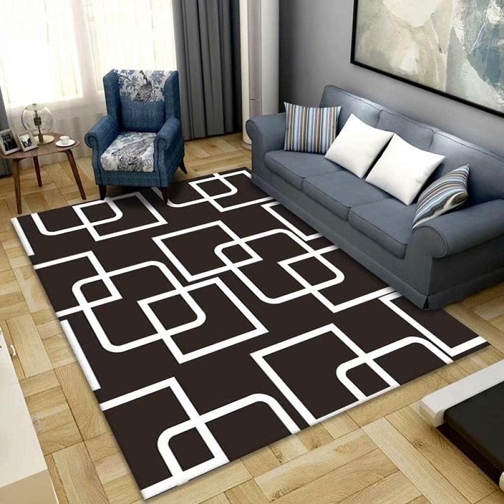 Tapis géométrique blanc cassé doux : créez un salon cocooning et moderne