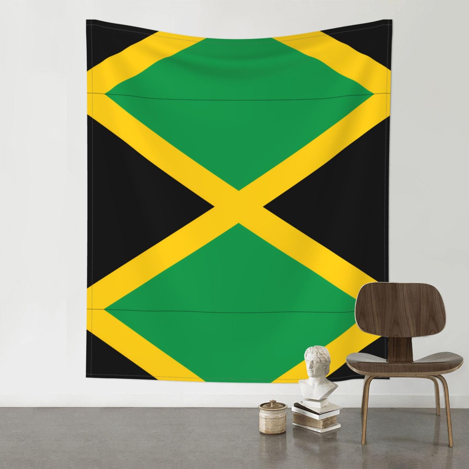 YYHWHJDE Flag of Jamaica Prints 60x51in Wall Tapestry – High-Grade Polyester Throw for Dorm, Beach & Home Decor