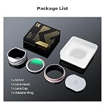 K&F CONCEPT Black Diffusion 1/4 Kit de filtre avec capot et bouchon de lentille, Compatible avec Fujifilm X100VI X100V X100F X100T X100S X100 Caméra, Soft Glow Cinematic x100vi Accessoires pour filtres - argent
