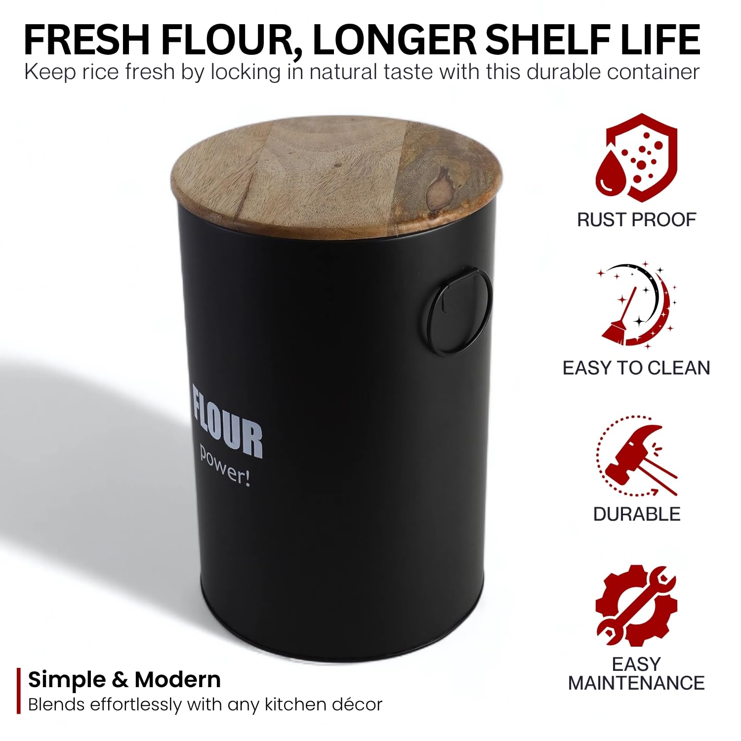 VarEesha Ardura Flour Containers - 9200ml Set -4