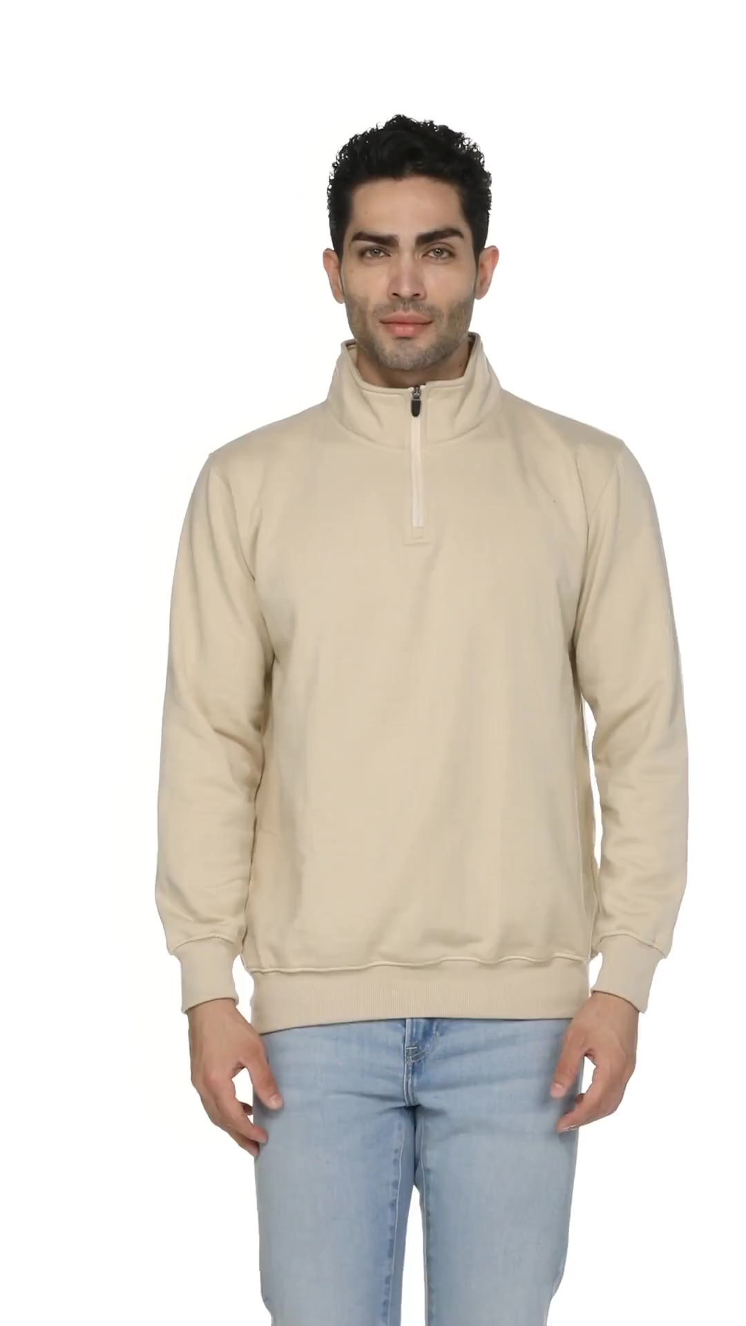 Buy TAGAS Men's Regular Fit Fleece Half-Zip Sweatshirt