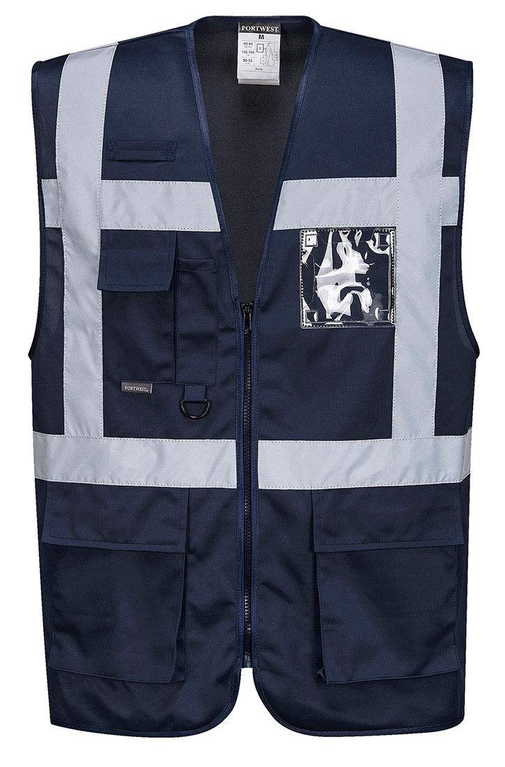 Portwest F476NARM Gilet Executive Iona, Blu Navy, M - 4