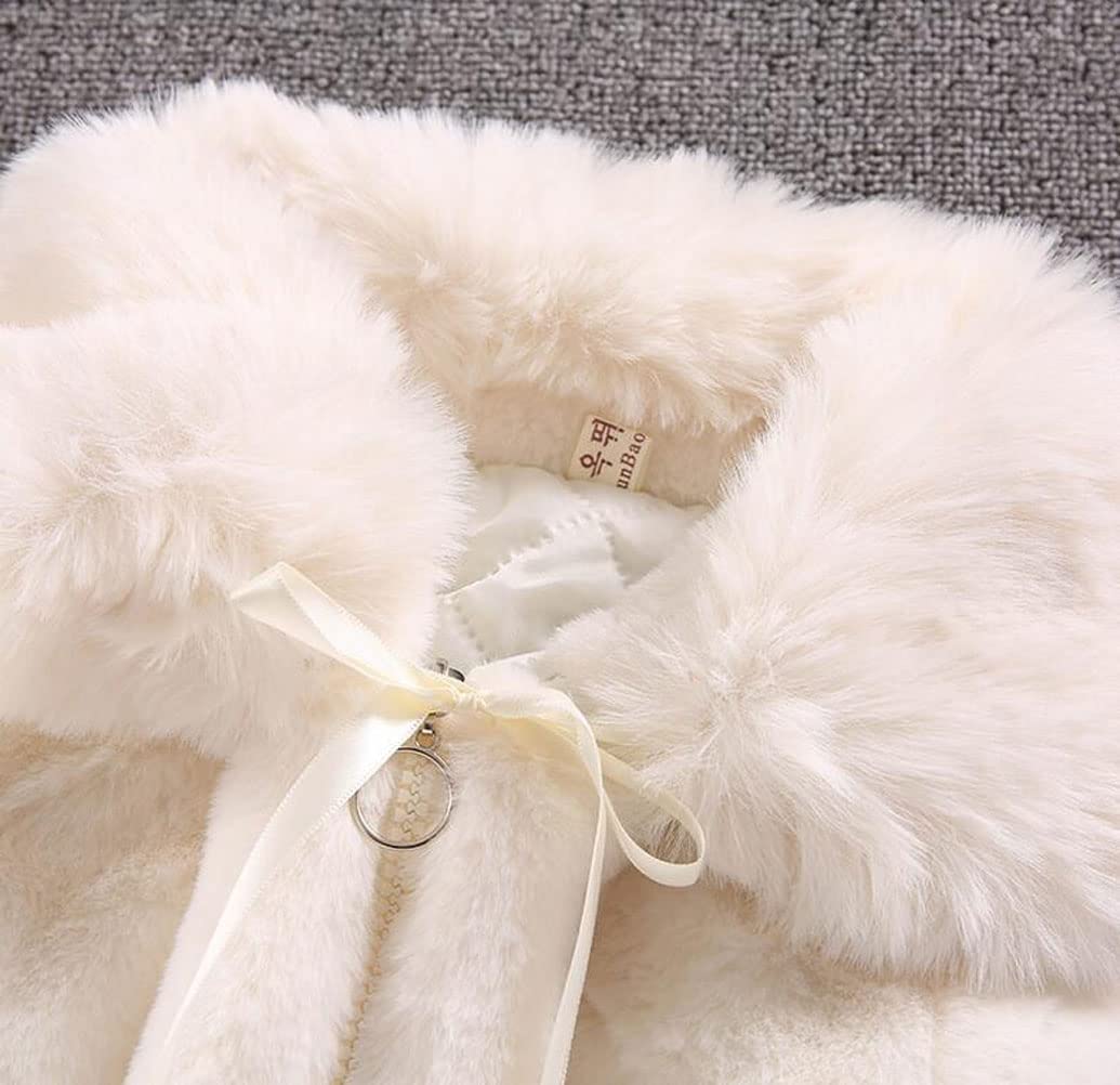 Manteau Fille Veste Bébé Fille Fausse Fourrure Encapuchonné Manteau Veste Cap Manteau Poncho