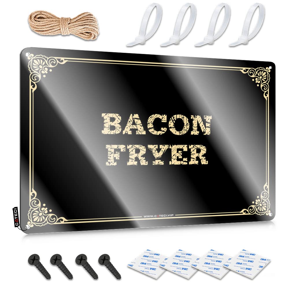 Fzfn Colour Vintage Wall Art Small Fun Home Decor - Bacon Fryer Haves Rustic Style Artwork For Porch(30X40cm)
