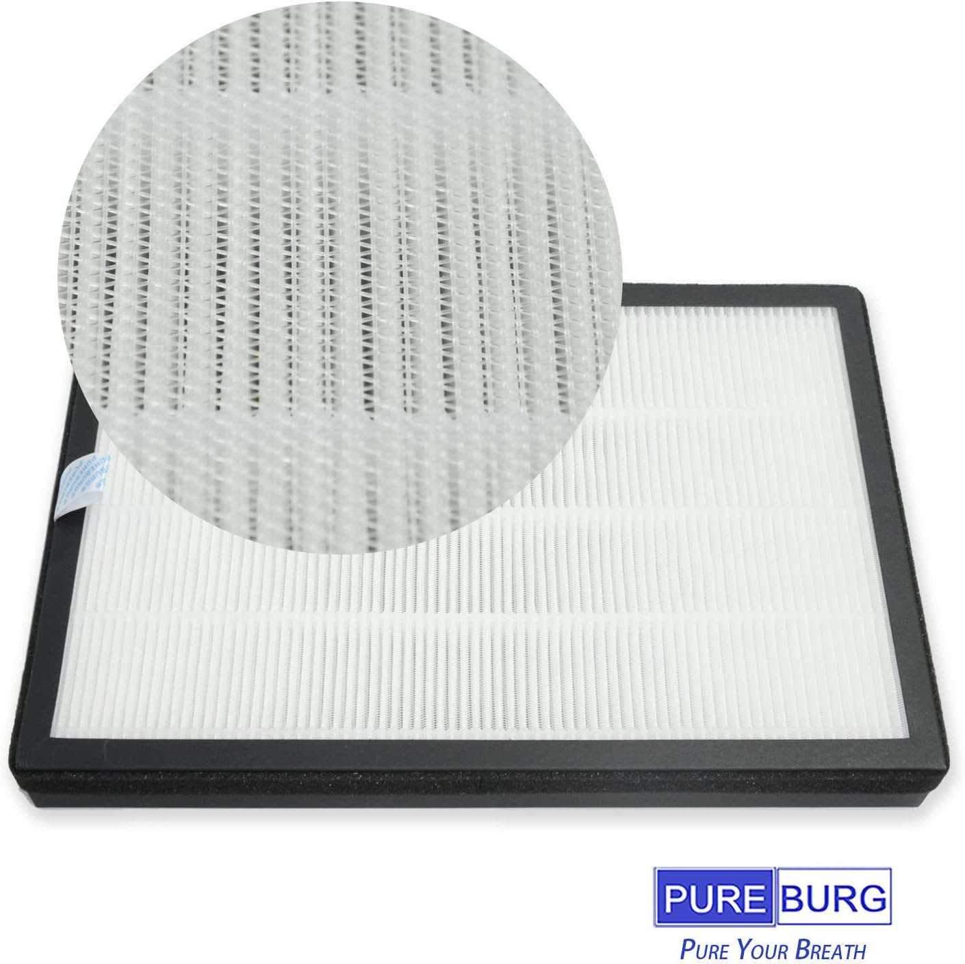 PUREBURG Replacement Filters Compatible with HIMOX H04 Air Purifier,2-Pack H13 HEPA Activated carbon 2-in-1 4-Stage Filtration Air Clean VOCs - Image 2
